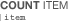 COUNT ITEM