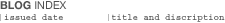 BLOG INDEX