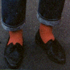 ストリートファッション,ストリートスナップ,ファッションスナップ,across,アクロス,1984年,バッグ,オレンジソックス,革靴