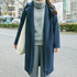 定点観測,ストリートファッション,ストリートスナップ,ファッションスナップ,across,アクロス,streetsnap,fashion,snap,street,street,style,street style,マニッシュ,チェック,チェックパンツ,pants,pants style,メガネ,ダテメガネ,glasses,bag,tote bag,coat,バッグ,トートバッグ,コート,ロングコート,チェスターコート,タートルネック,knit,ニット,スニーカー,adidas,アディダス,ホワイトスニーカー,white,グレー,シンプル,グレーニット,三つ編み,オーバーサイズ,ovresize