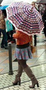 高級傘/柄傘/長傘/ファッション傘/ストリートファッション/スナップ/定点観測/雨具